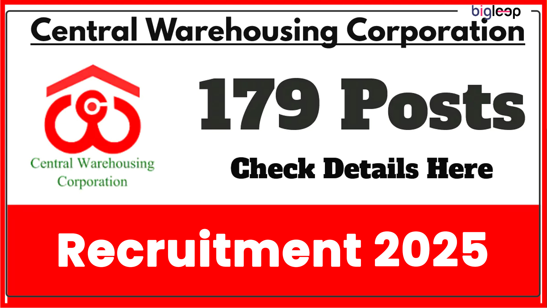 Central Warehousing Corporation CWC Various Post Recruitment 2024: Apply Online for 179 Posts