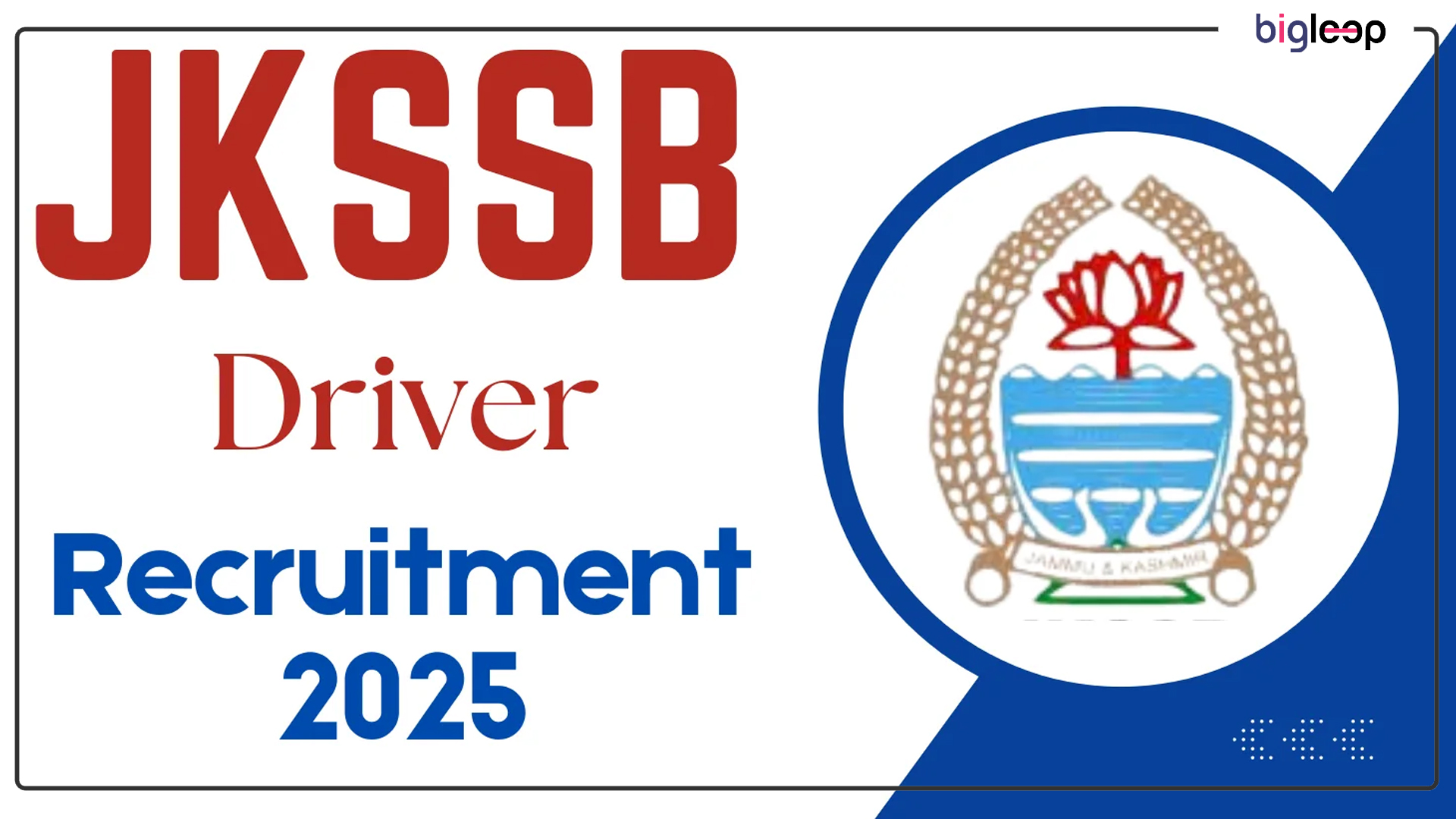 JKSSB Recruitment 2025 for 23 Driver: Notification, Eligibility, and Application Process