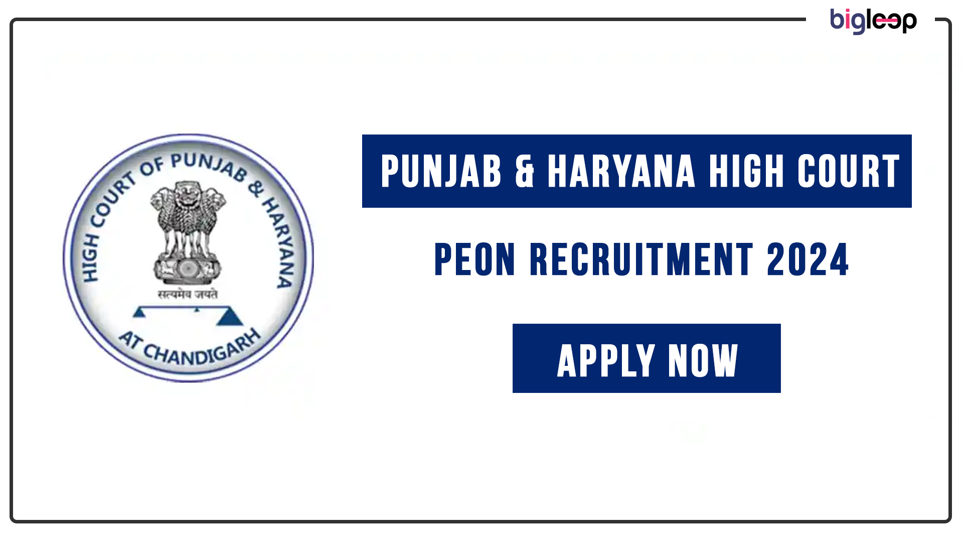 Punjab & Haryana High Court Peon Recruitment 2024: Notification, Vacancies, Eligibility, Salary, and Application Details  